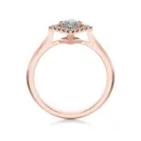 Pierścionek z różowego złota z diamentami AJPZ_077